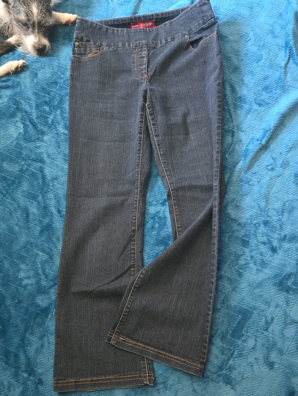 Women's Dark Blue Stretch Bootcut Jeans